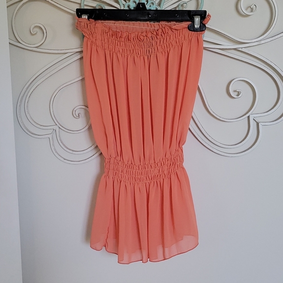 Flowy Orange Tube Top - Picture 4 of 4